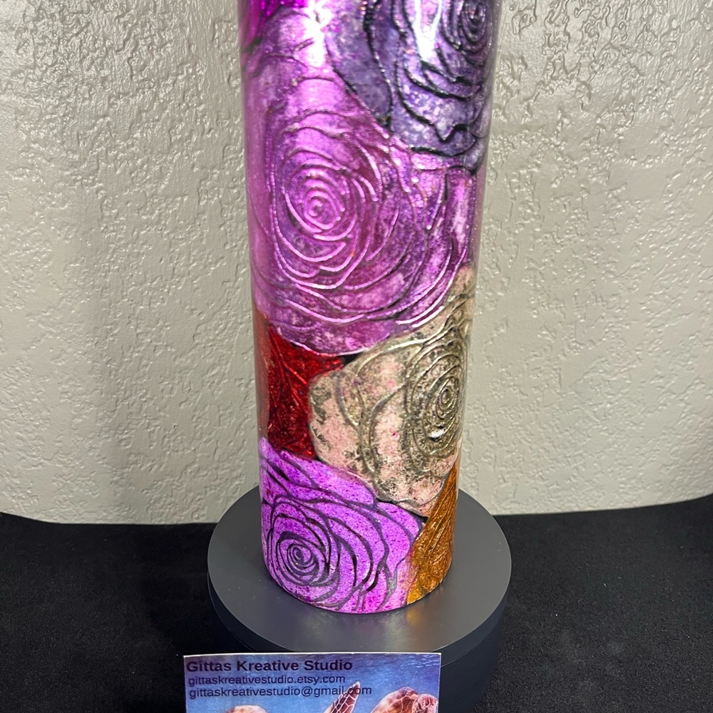 Colorful Floral Patterned Tumbler